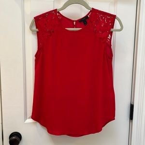 J Crew red sleeveless blouse